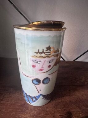 Starbucks 2014 Siren Mermaid 12 oz Ceramic Travel Tumbler